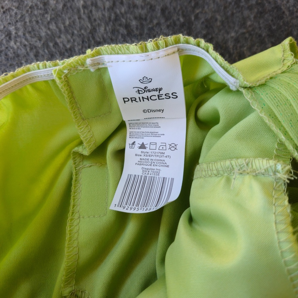 New! Tiana Disney Princess and the Frog Deluxe Costume Girls 3T-4T Sequin Tulle - Picture 4 of 6